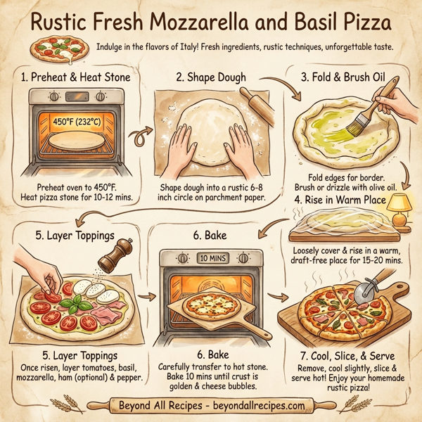 Rustic Fresh Mozzarella and Basil Pizza instructions