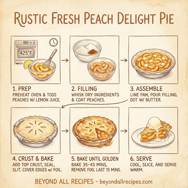 Rustic Fresh Peach Delight Pie instructions