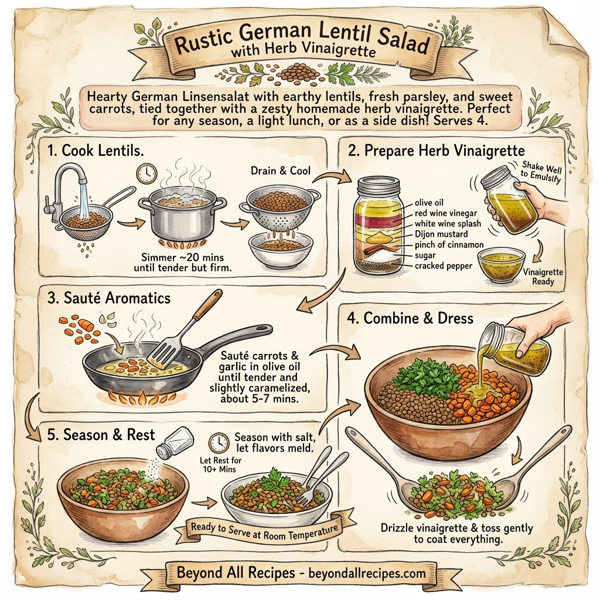 Rustic German Lentil Salad with Herb Vinaigrette instructions