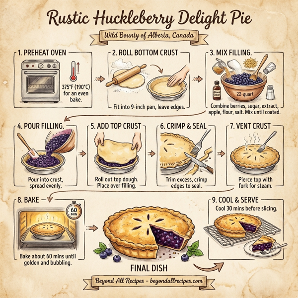 Rustic Huckleberry Delight Pie instructions