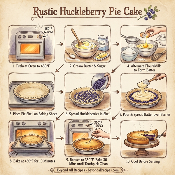 Rustic Huckleberry Pie Cake instructions