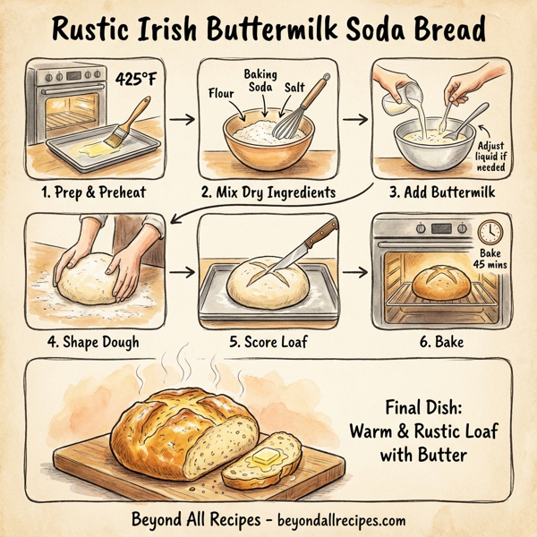 Rustic Irish Buttermilk Soda Bread instructions