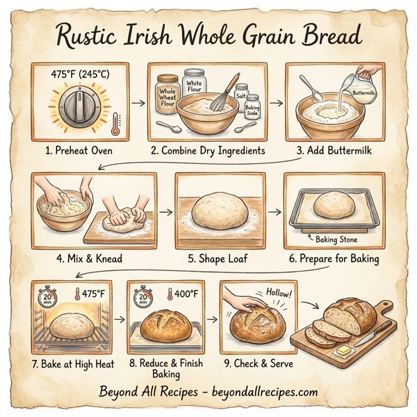 Rustic Irish Whole Grain Bread instructions