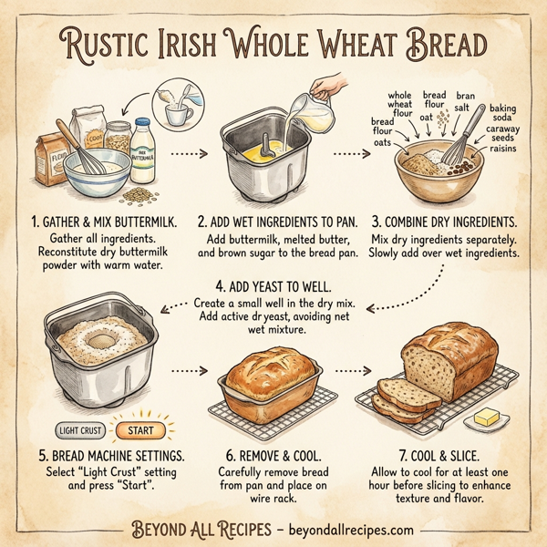 Rustic Irish Whole Wheat Bread instructions
