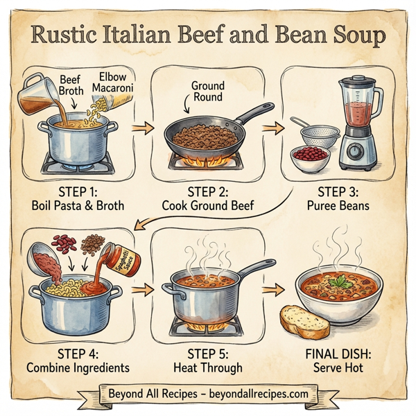 Rustic Italian Beef and Bean Soup instructions