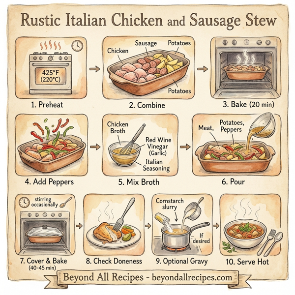 Rustic Italian Chicken and Sausage Stew instructions