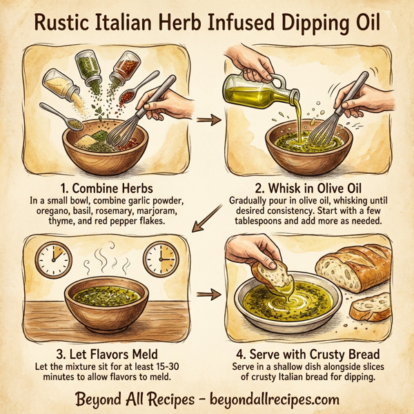 Rustic Italian Herb Infused Dipping Oil instructions