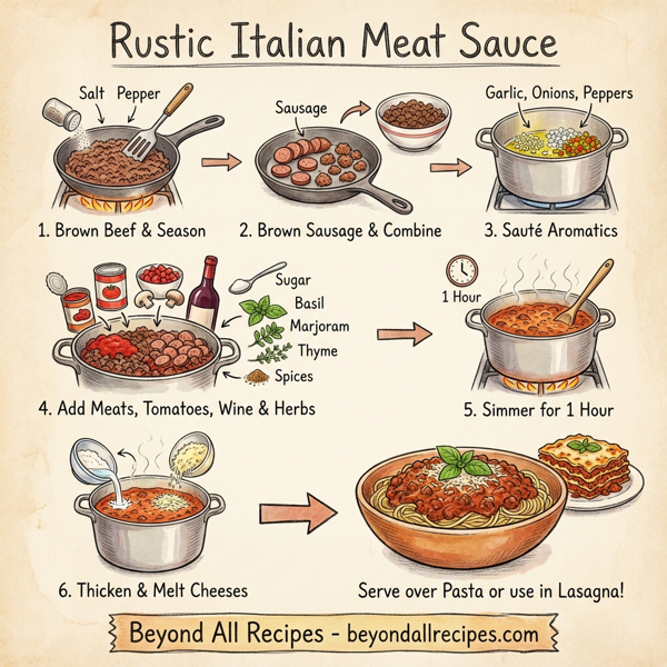 Rustic Italian Meat Sauce instructions