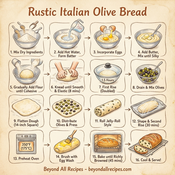 Rustic Italian Olive Bread instructions
