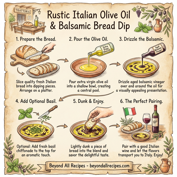 Rustic Italian Olive Oil & Balsamic Bread Dip instructions