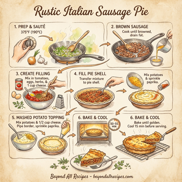 Rustic Italian Sausage Pie instructions