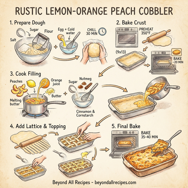 Rustic Lemon-Orange Peach Cobbler instructions