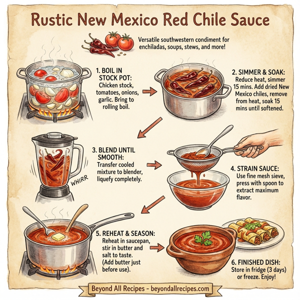 Rustic New Mexico Red Chile Sauce instructions