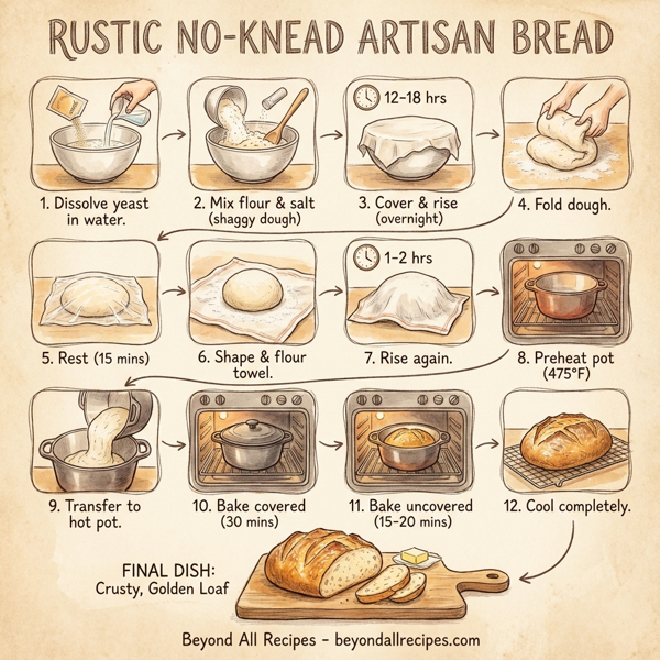 Rustic No-Knead Artisan Bread instructions
