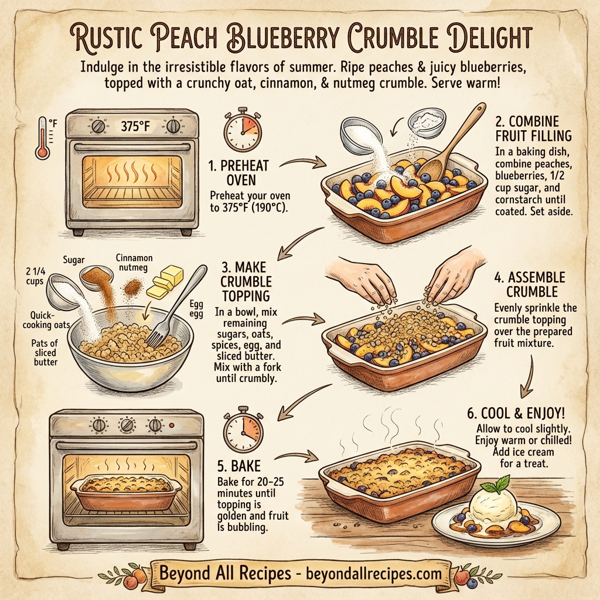 Rustic Peach Blueberry Crumble Delight instructions