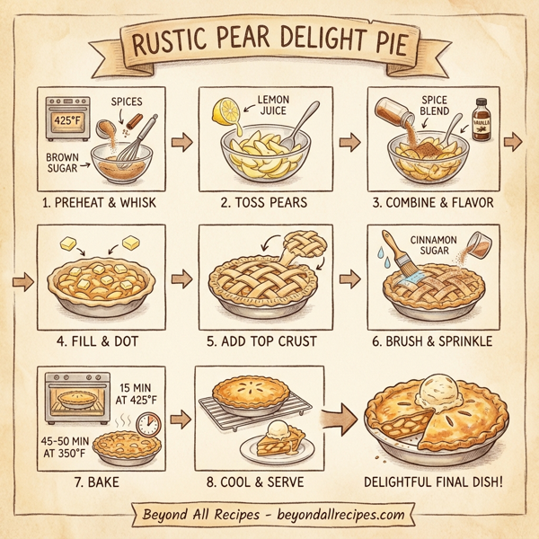 Rustic Pear Delight Pie instructions