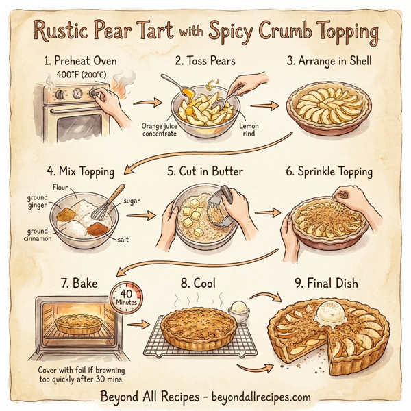 Rustic Pear Tart with Spicy Crumb Topping instructions