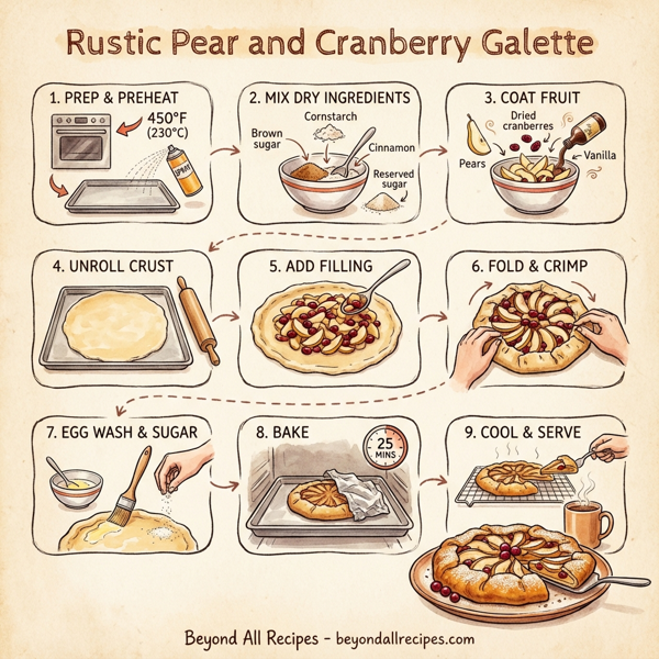 Rustic Pear and Cranberry Galette instructions