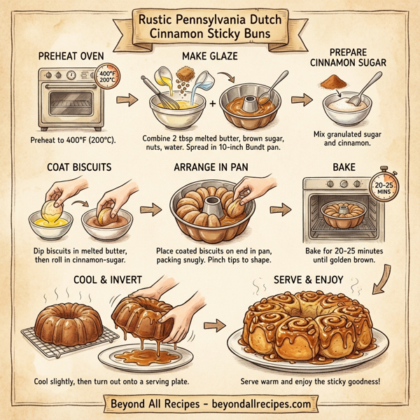 Rustic Pennsylvania Dutch Cinnamon Sticky Buns instructions