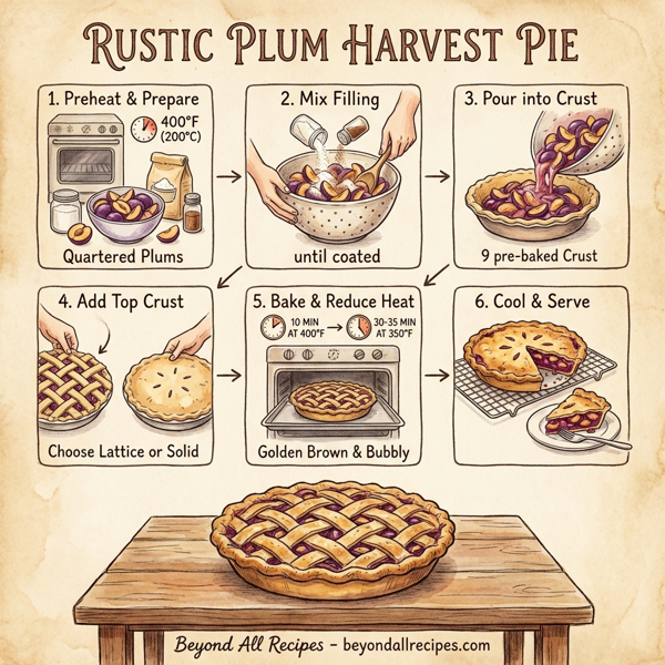 Rustic Plum Harvest Pie instructions