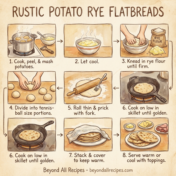 Rustic Potato Rye Flatbreads instructions