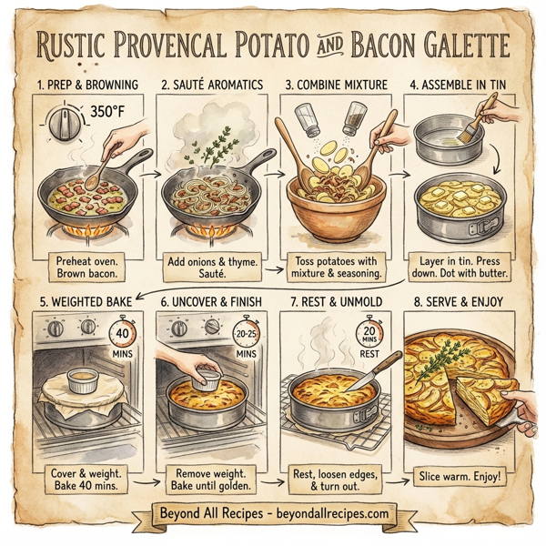 Rustic Provencal Potato and Bacon Galette instructions