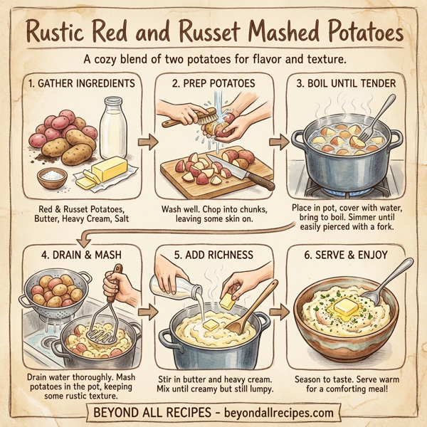 Rustic Red and Russet Mashed Potatoes instructions