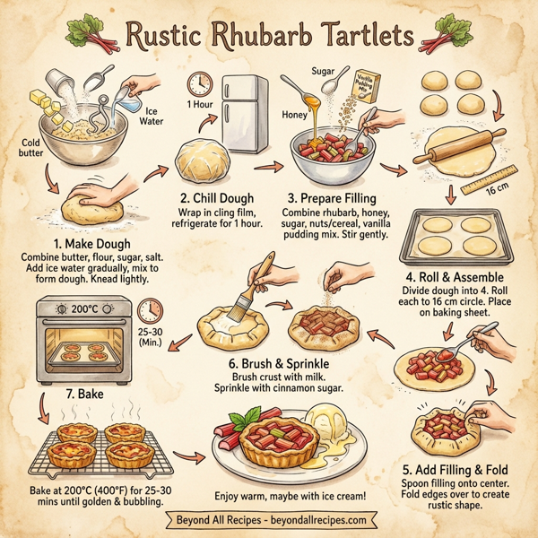 Rustic Rhubarb Tartlets instructions