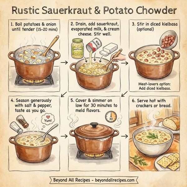 Rustic Sauerkraut & Potato Chowder instructions