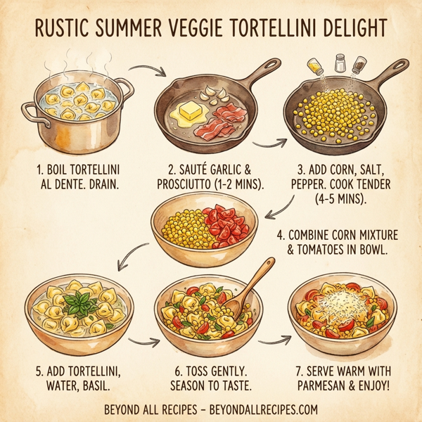 Rustic Summer Veggie Tortellini Delight instructions