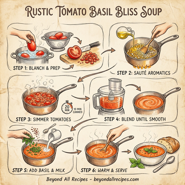 Rustic Tomato Basil Bliss Soup instructions