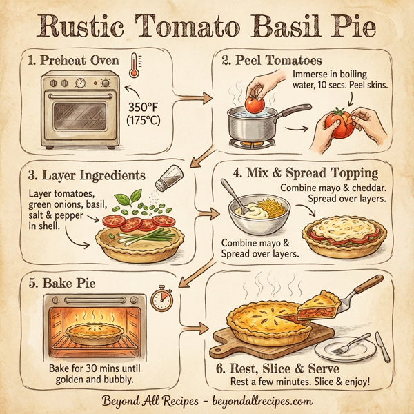 Rustic Tomato Basil Pie instructions