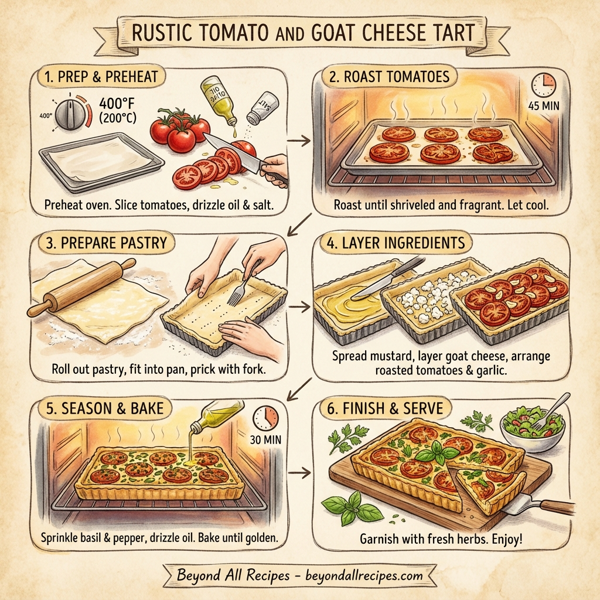 Rustic Tomato and Goat Cheese Tart instructions