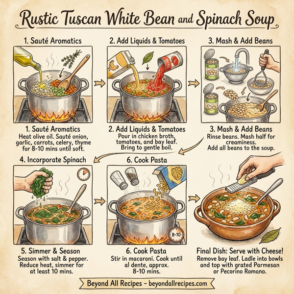 Rustic Tuscan White Bean and Spinach Soup instructions