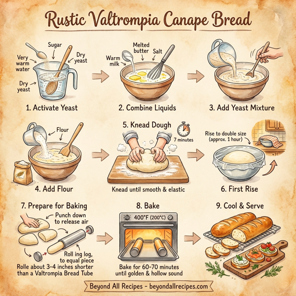 Rustic Valtrompia Canape Bread instructions