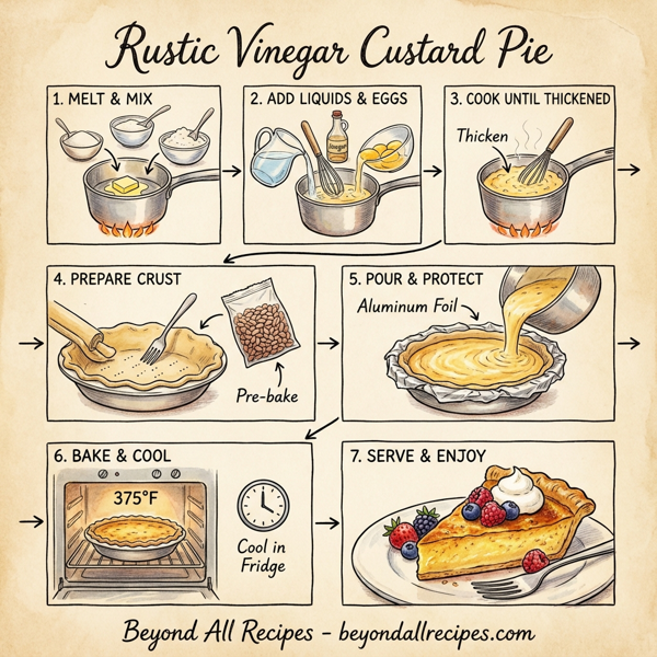 Rustic Vinegar Custard Pie instructions