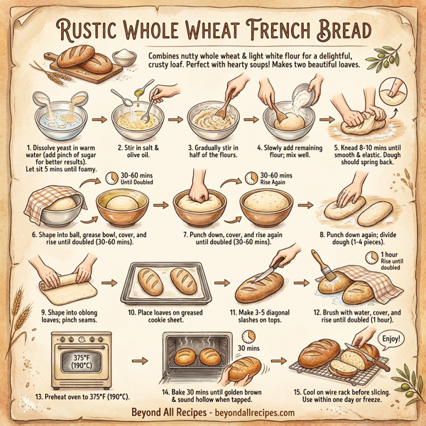 Rustic Whole Wheat French Bread instructions