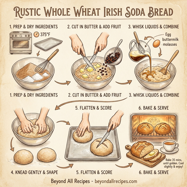 Rustic Whole Wheat Irish Soda Bread instructions