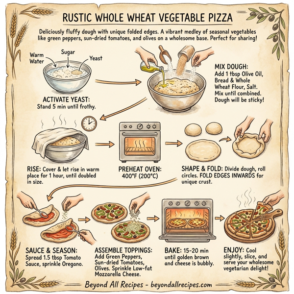 Rustic Whole Wheat Vegetable Pizza instructions