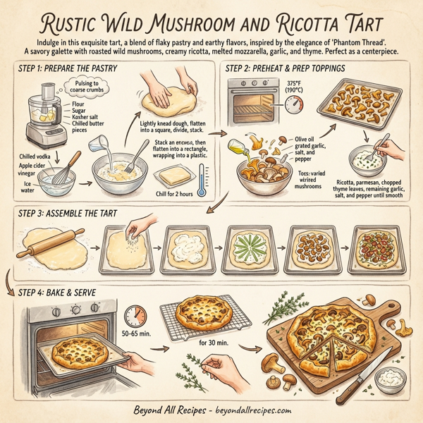 Rustic Wild Mushroom and Ricotta Tart instructions