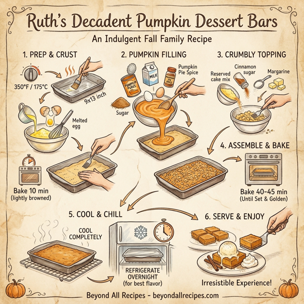 Ruth's Decadent Pumpkin Dessert Bars instructions