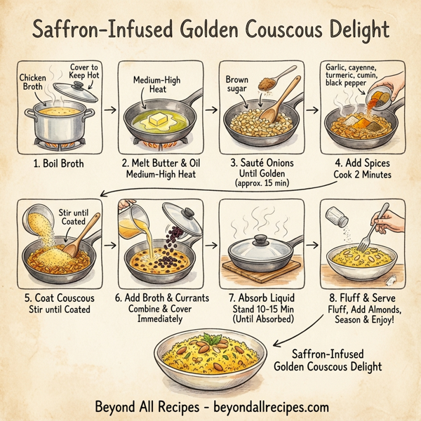 Saffron-Infused Golden Couscous Delight instructions