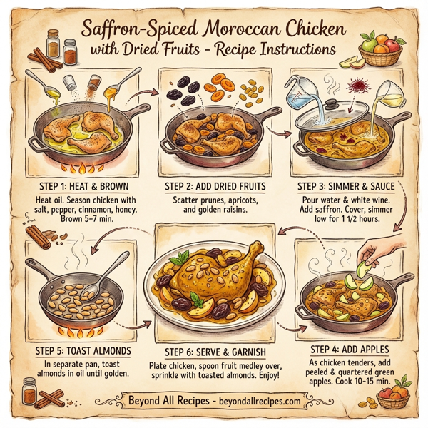 Saffron-Spiced Moroccan Chicken with Dried Fruits instructions