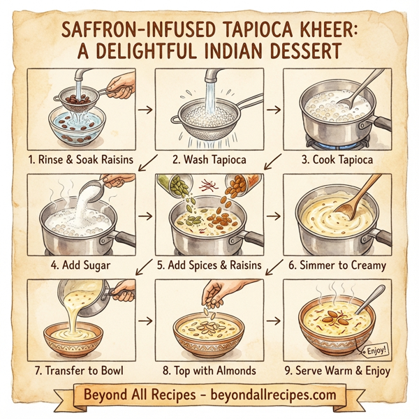 Saffron-infused Tapioca Kheer instructions