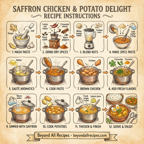 Saffron Chicken and Potato Delight instructions