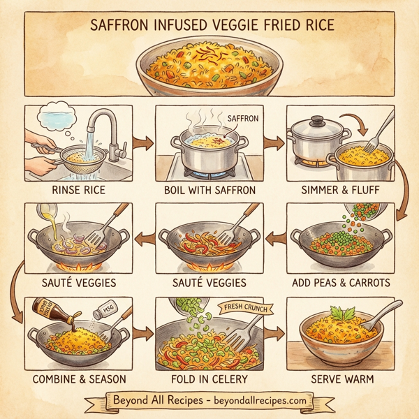 Saffron Infused Veggie Fried Rice instructions