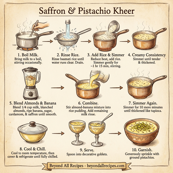 Saffron & Pistachio Kheer instructions