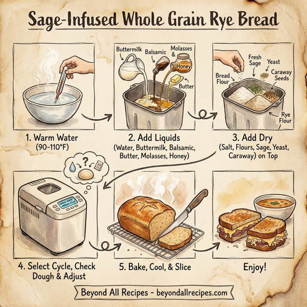 Sage-Infused Whole Grain Rye Bread instructions