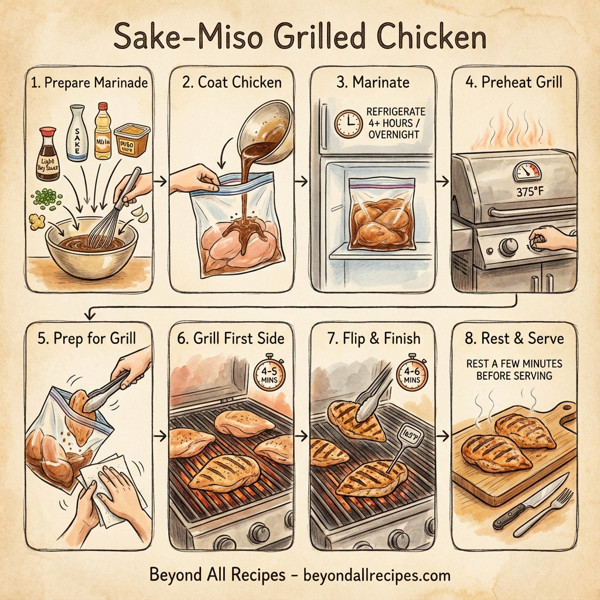 Sake-Miso Grilled Chicken instructions