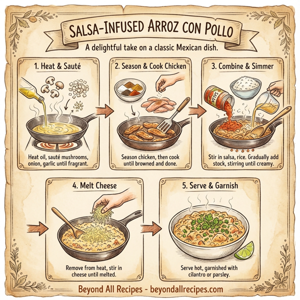 Salsa-Infused Arroz Con Pollo instructions